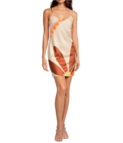 Gianni Bini Harper Satin V-Neck Sleeveless Slip Mini Dress