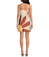 Gianni Bini Harper Satin V-Neck Sleeveless Slip Mini Dress