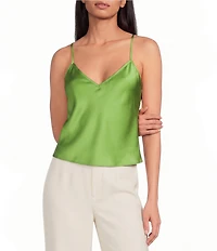Gianni Bini Harper V-Neck Sleeveless Satin Tank Top