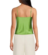 Gianni Bini Harper V-Neck Sleeveless Satin Tank Top