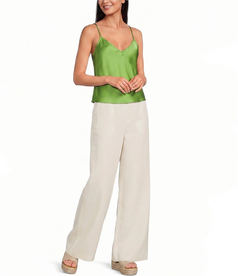 Gianni Bini Harper V-Neck Sleeveless Satin Tank Top