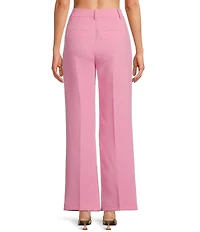 Gianni Bini Hartley Crepe Pleated Straight Wide Leg Coordinating Pants