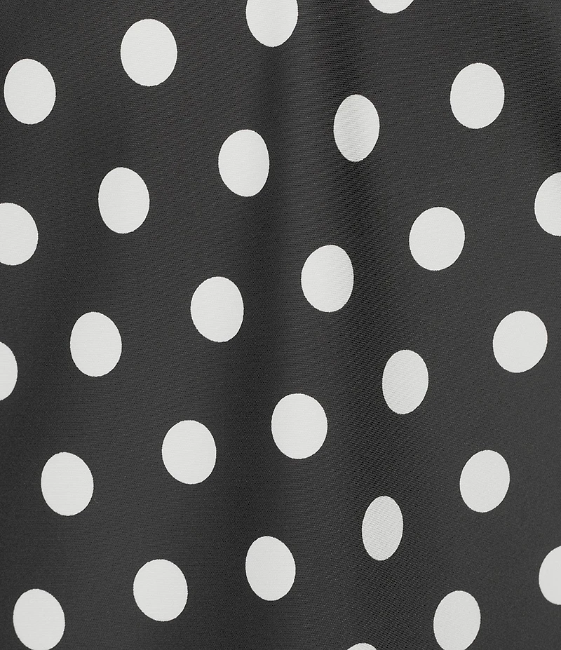 Gianni Bini Haven Satin Polka Dot Print V-Neck Sleeveless Midi Slip Dress