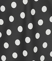 Gianni Bini Haven Satin Polka Dot Print V-Neck Sleeveless Midi Slip Dress