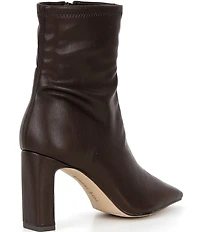 Gianni Bini Irvin Stretch Faux Leather Block Heel Booties