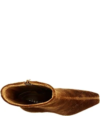 Gianni Bini Irvin Stretch Ruched Velvet Block Heel Booties