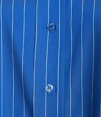 Gianni Bini Ivy Striped Collared Long Sleeve Coordinating Button Front Top
