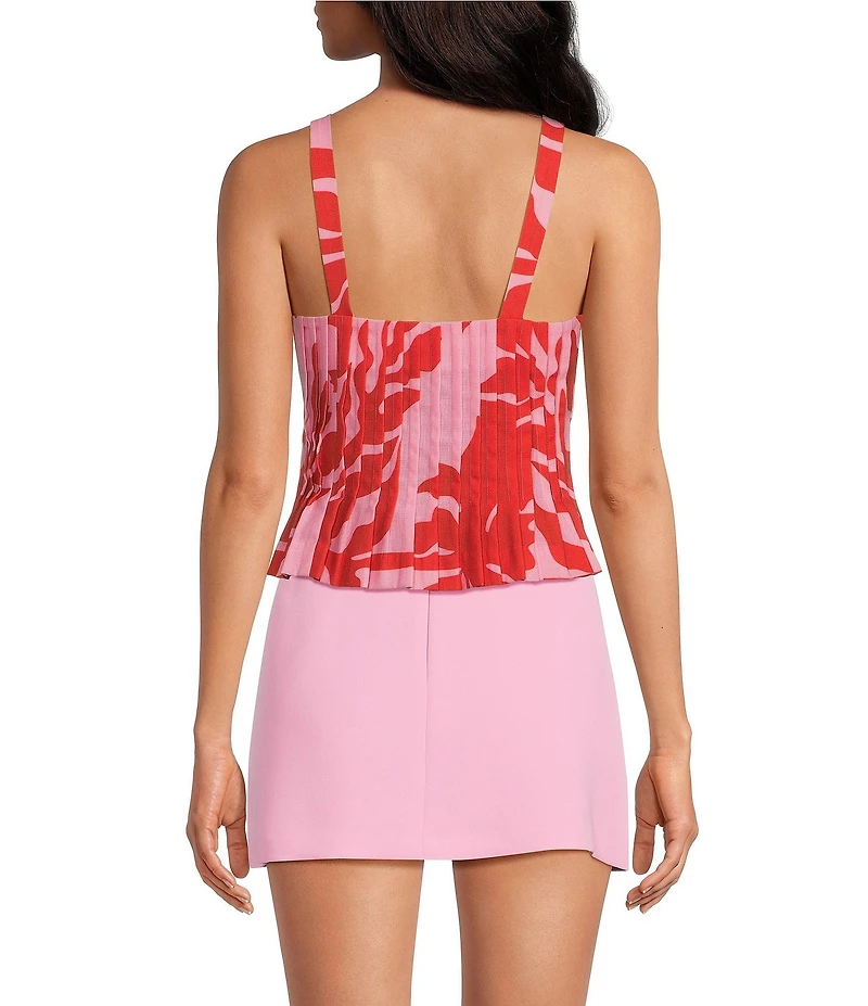 Gianni Bini Janine Sweetheart Neck Sleeveless Printed Tank