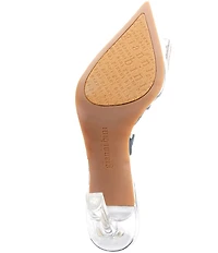 Gianni Bini Jaspar Clear Mismatched Rhinestone Ornament Slingback Pumps