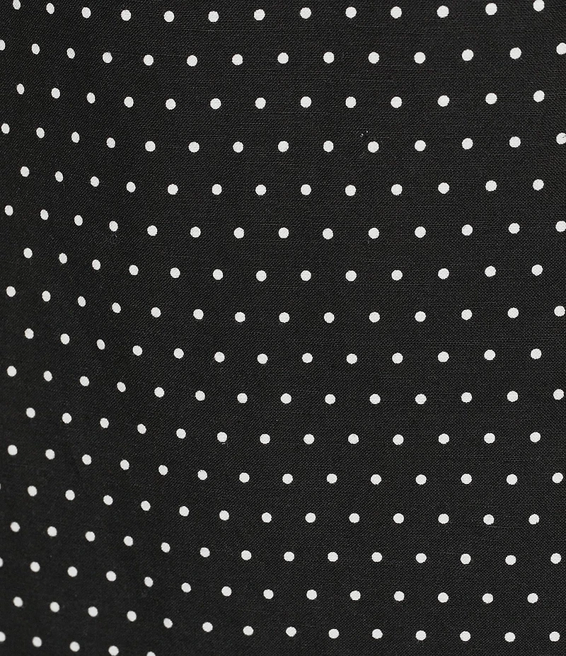 Gianni Bini Jayden Polka Dot Print Boatneck Sleeveless Linen Mini Dress