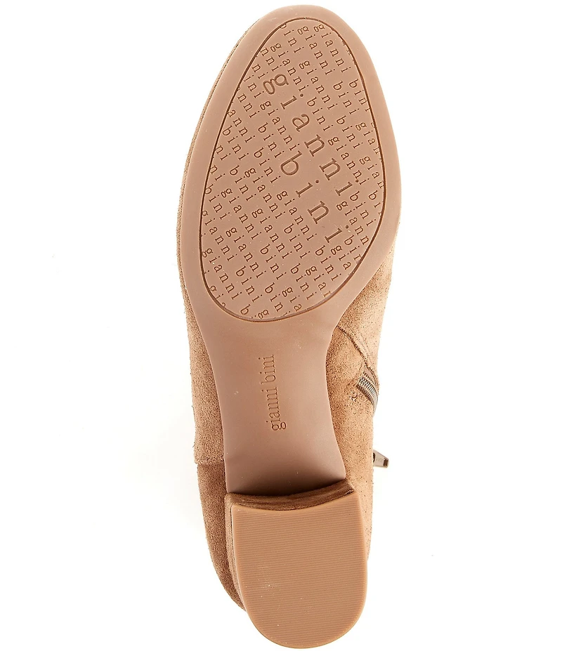 Gianni Bini Jaydennn Suede Block Heel Booties