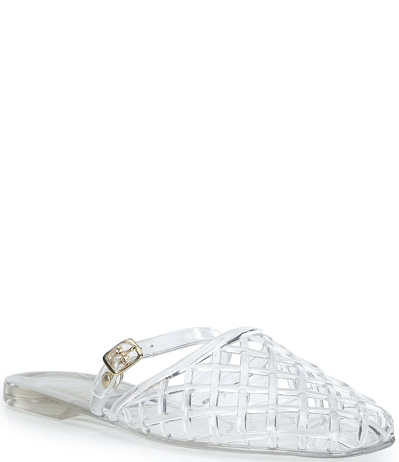Gianni Bini Jayne Jelly Woven Mary Jane Flat Mules