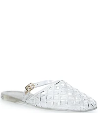 Gianni Bini Jayne Jelly Woven Mary Jane Flat Mules