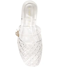 Gianni Bini Jayne Jelly Woven Mary Jane Flat Mules