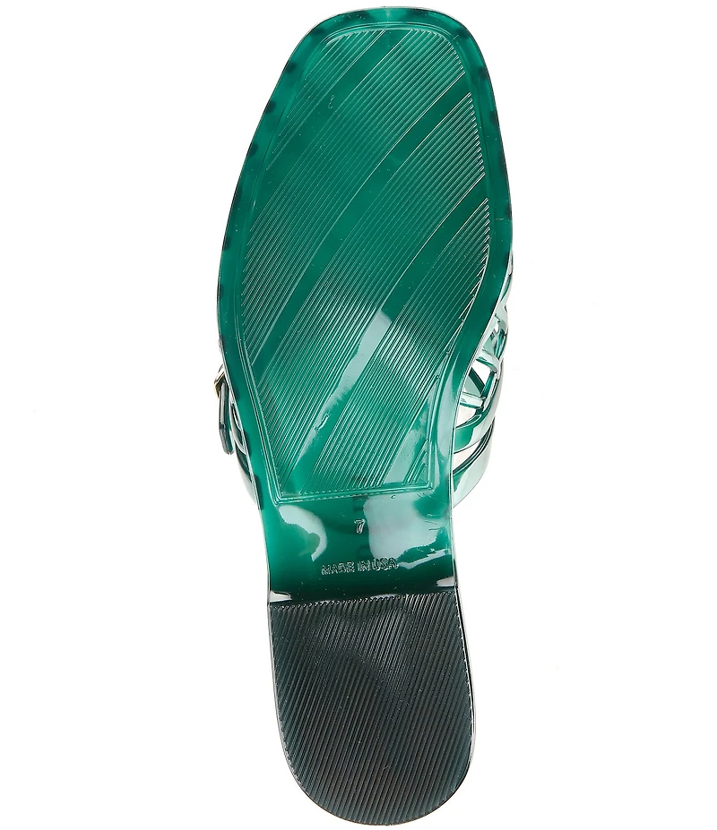 Gianni Bini Jayne Jelly Woven Mary Jane Flat Mules