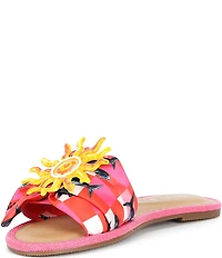 Gianni Bini Jelassi Mismatched Sun and Sardine Ornament Slide Sandals