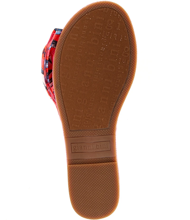 Gianni Bini Jelassi Mismatched Sun and Sardine Ornament Slide Sandals