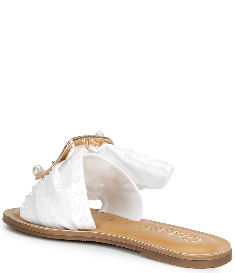 Gianni Bini Jelen Mismatched Pearl Starfish Ornament Slide Sandals
