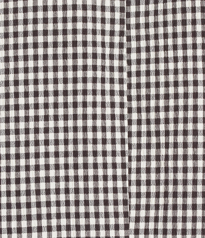 Gianni Bini Jemma Gingham Print Shawl Collar Ruched 3/4 Sleeve Coordinating Boyfriend Blazer