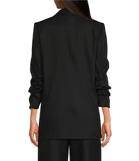 Gianni Bini Jemma Notch Lapel Collar Long Sleeve Linen Blazer