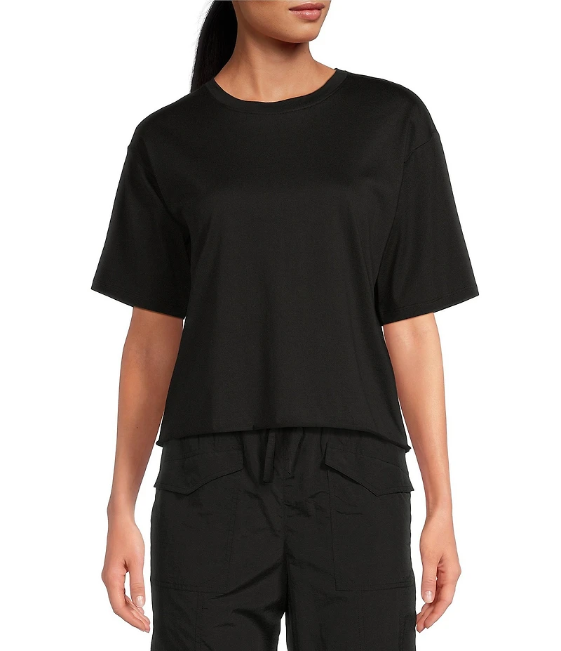 Gianni Bini Jersey Knit Crew Neck Short Sleeve Relaxed Tee Shirt