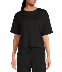 Gianni Bini Jersey Knit Crew Neck Short Sleeve Relaxed Tee Shirt