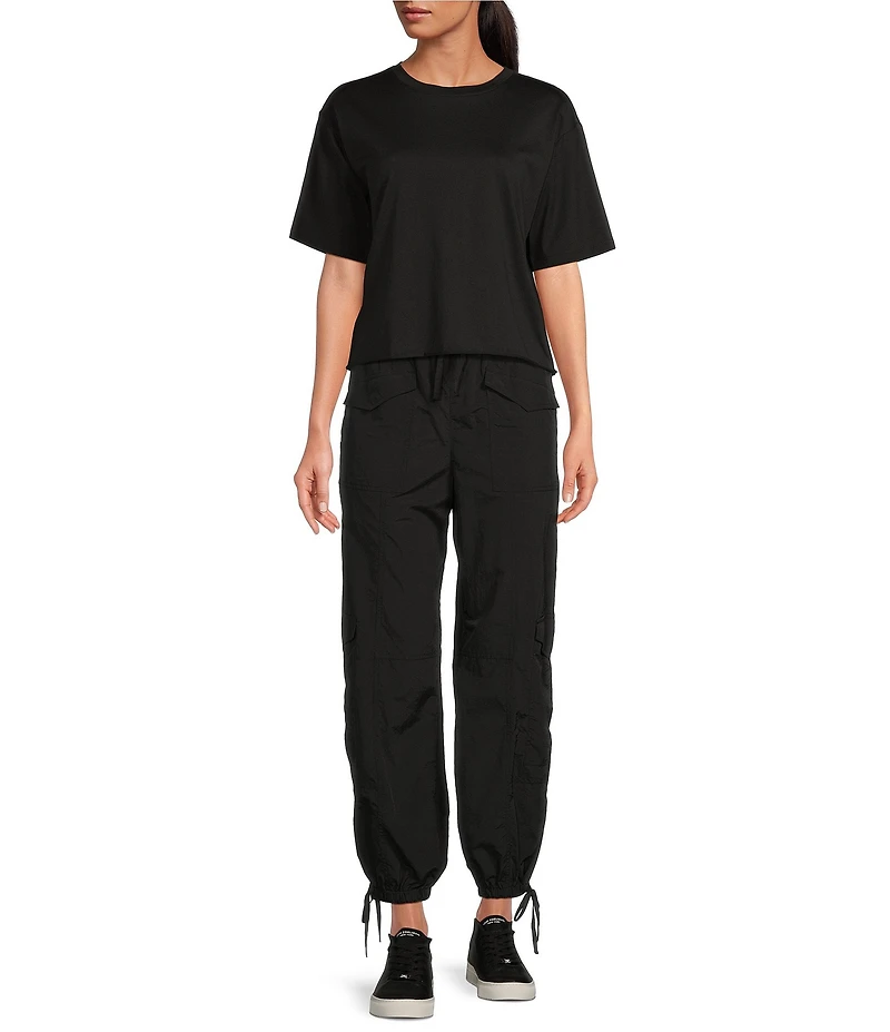 Gianni Bini Jersey Knit Crew Neck Short Sleeve Relaxed Tee Shirt