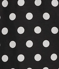 Gianni Bini Joanna Polka Dot High Neck Halter Sleeveless Linen Tank Top