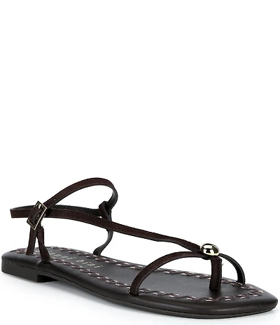 Gianni Bini Joel Strappy Suede Metal Hardware Flat Sandals