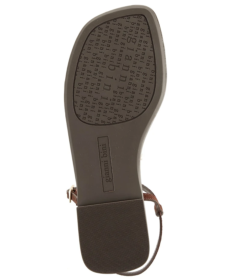 Gianni Bini Joel Strappy Suede Metal Hardware Flat Sandals