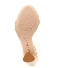 Gianni Bini Joenah Leather Two Piece Ankle Strap Block Heel Dress Sandals