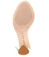 Gianni Bini Joenah Leather Two Piece Ankle Strap Block Heel Dress Sandals