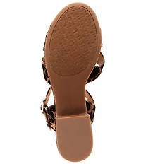 Gianni Bini Joize Leopard Printed Velvet Cross Band Platform Sandals