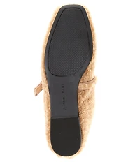 Gianni Bini Josie Two Faux Shearling Mary Jane Bow Detail Ballerina Flats