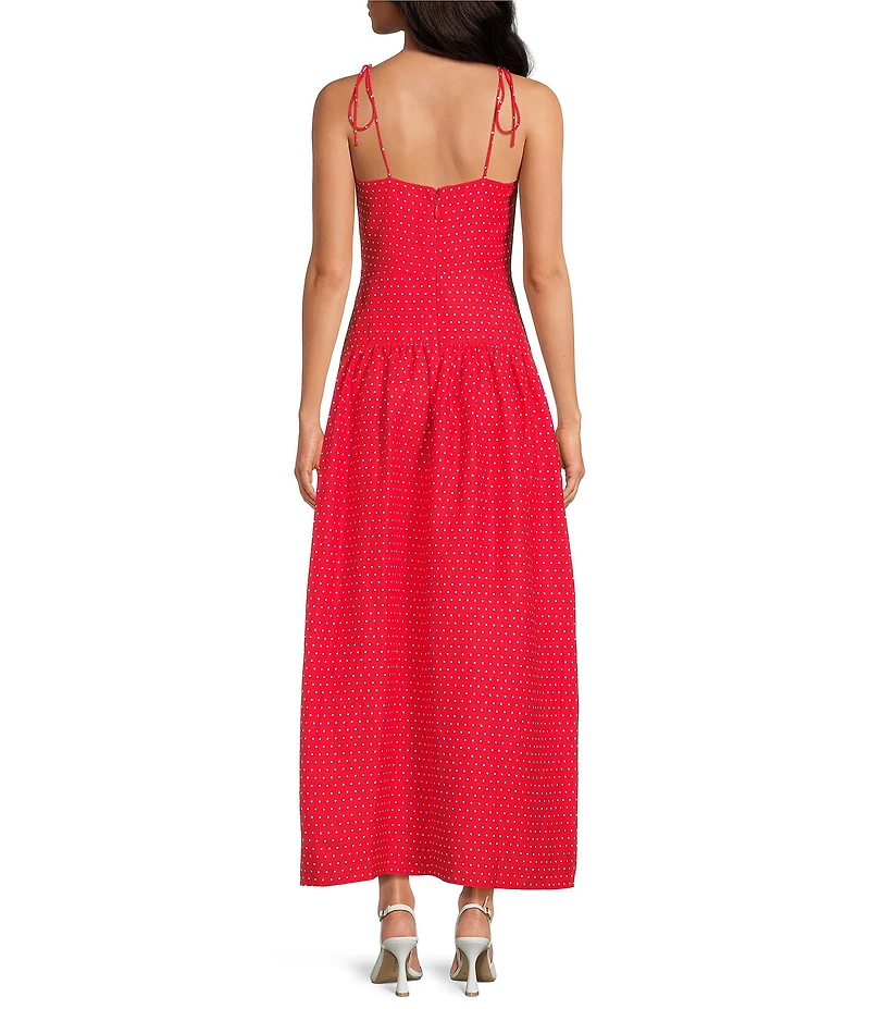 Gianni Bini Juliette Square Neck Sleeveless Linen Maxi Dress