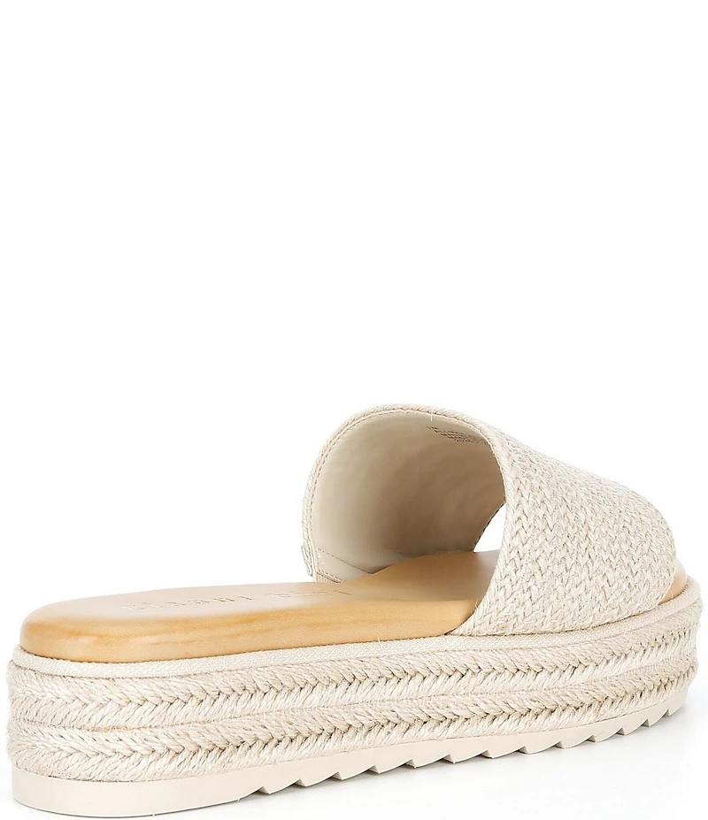 Gianni Bini Karsten Raffia Espadrille Platform Slide Sandals