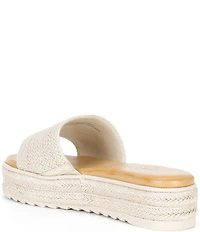 Gianni Bini Karsten Raffia Espadrille Platform Slide Sandals
