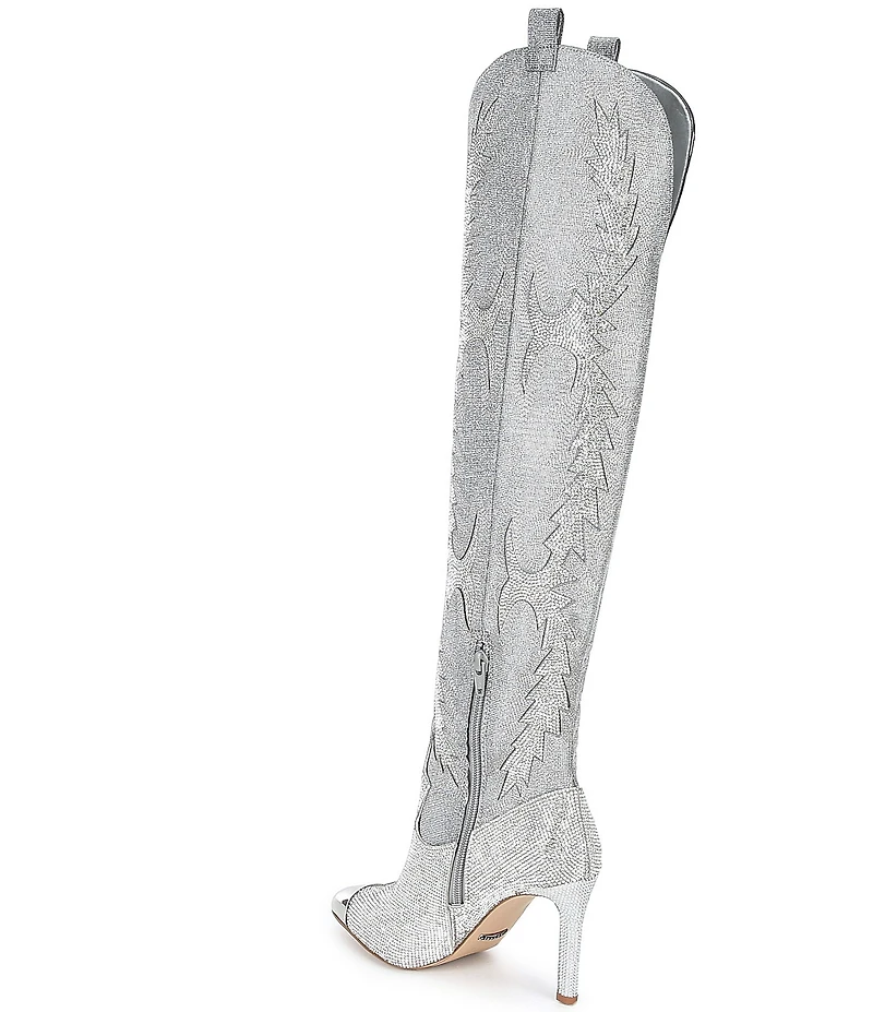 Gianni Bini KatyannaTwo Over-the-Knee Rhinestone Embellished Western Dress Boots