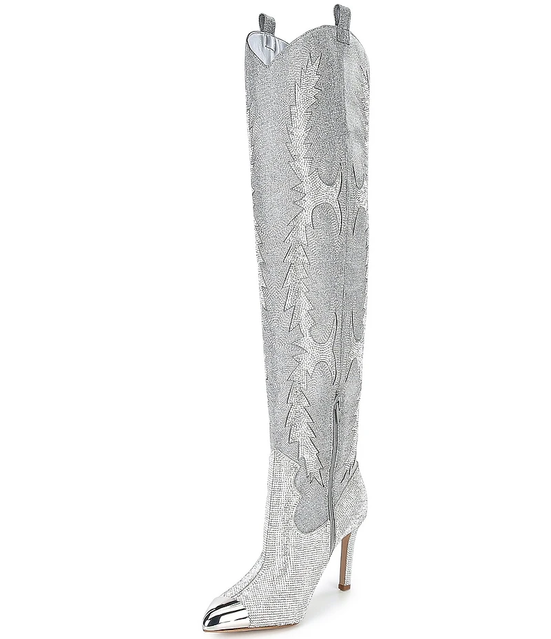 Gianni Bini KatyannaTwo Over-the-Knee Rhinestone Embellished Western Dress Boots