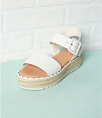 Gianni Bini Keegan Buckle Detail Espadrille Platform Sandals