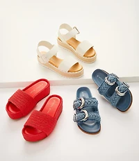 Gianni Bini Keegan Buckle Detail Espadrille Platform Sandals