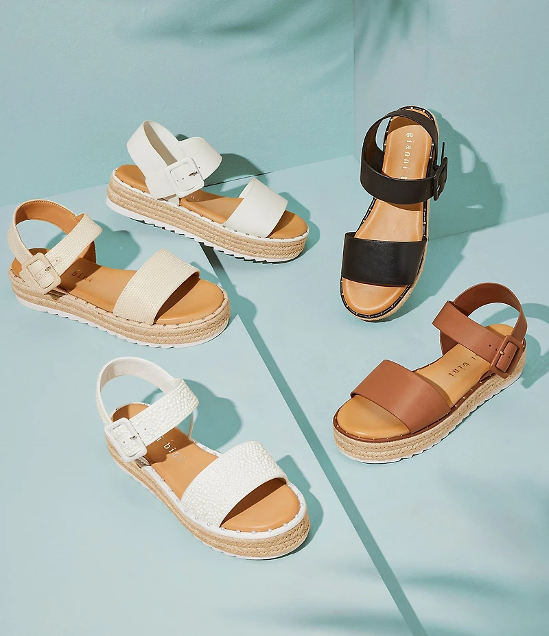 Gianni Bini Keegan Raffia Espadrille Platform Sandals