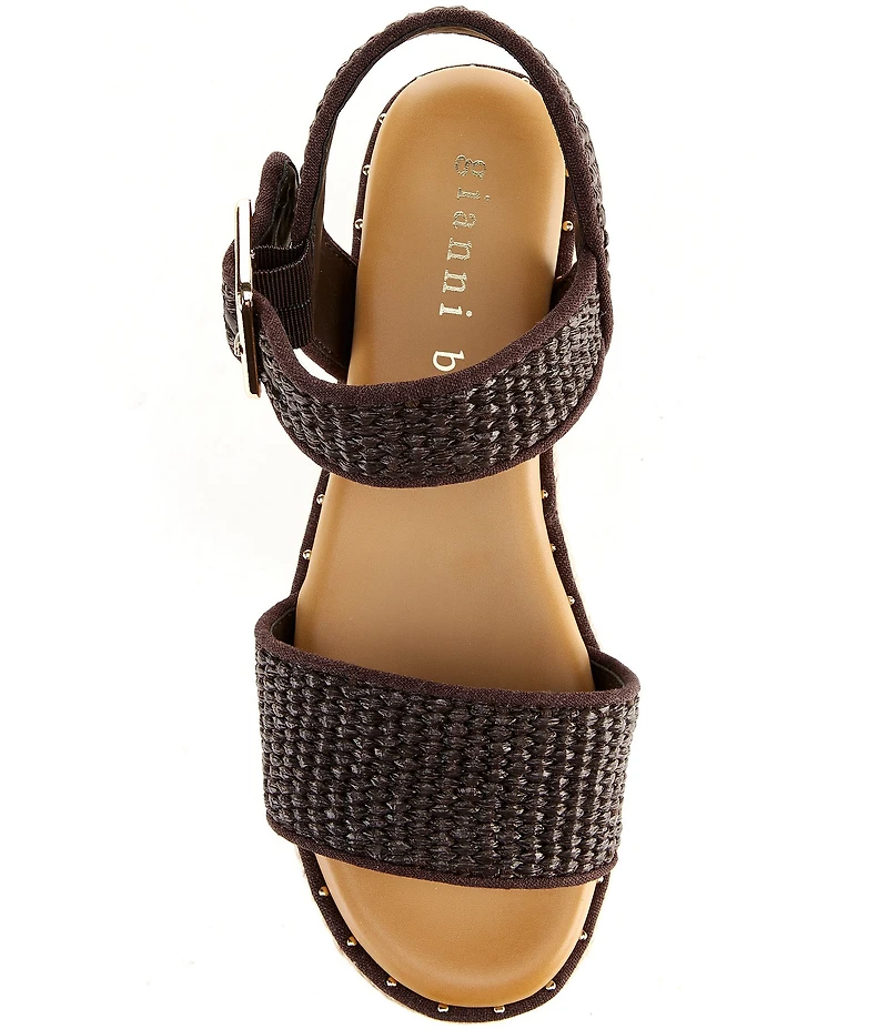 Gianni Bini Keegan Raffia Espadrille Platform Sandals