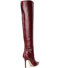 Gianni Bini Kemba Glossy Leather Over the Knee Stiletto Dress Boots