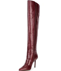 Gianni Bini Kemba Glossy Leather Over the Knee Stiletto Dress Boots