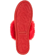 Gianni Bini Kickoffz Rhinestone Football Faux Fur Slippers