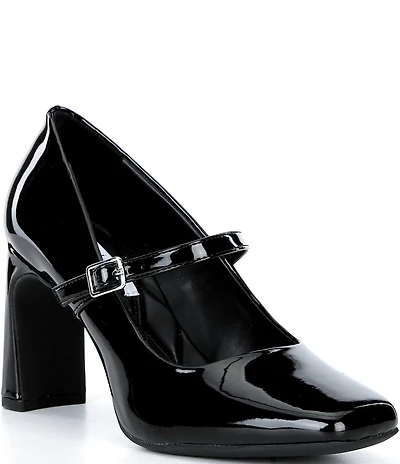 Gianni Bini Kirklynn Patent Square Toe Mary Jane Pumps