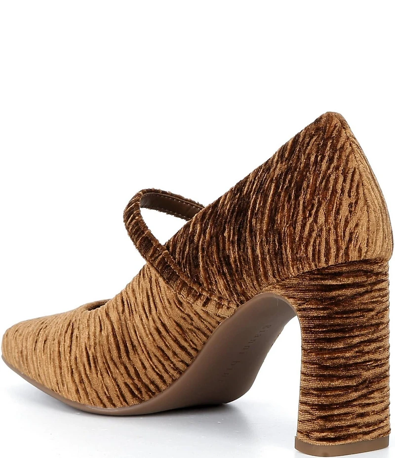 Gianni Bini Kirklynn Ruched Velvet Square Toe Mary Jane Pumps