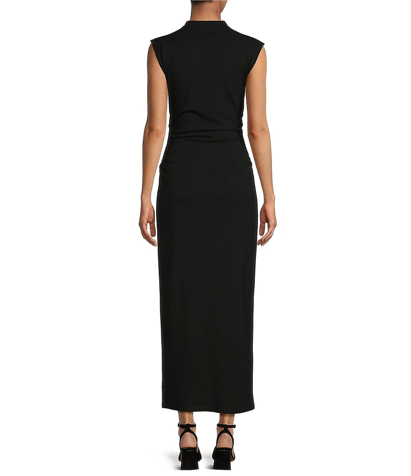 Gianni Bini Knit Mock Neck Cap Sleeve Bodycon Midi Dress