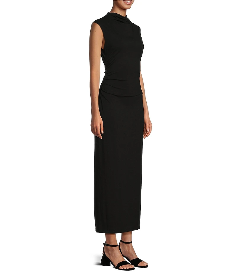 Gianni Bini Knit Mock Neck Cap Sleeve Bodycon Midi Dress